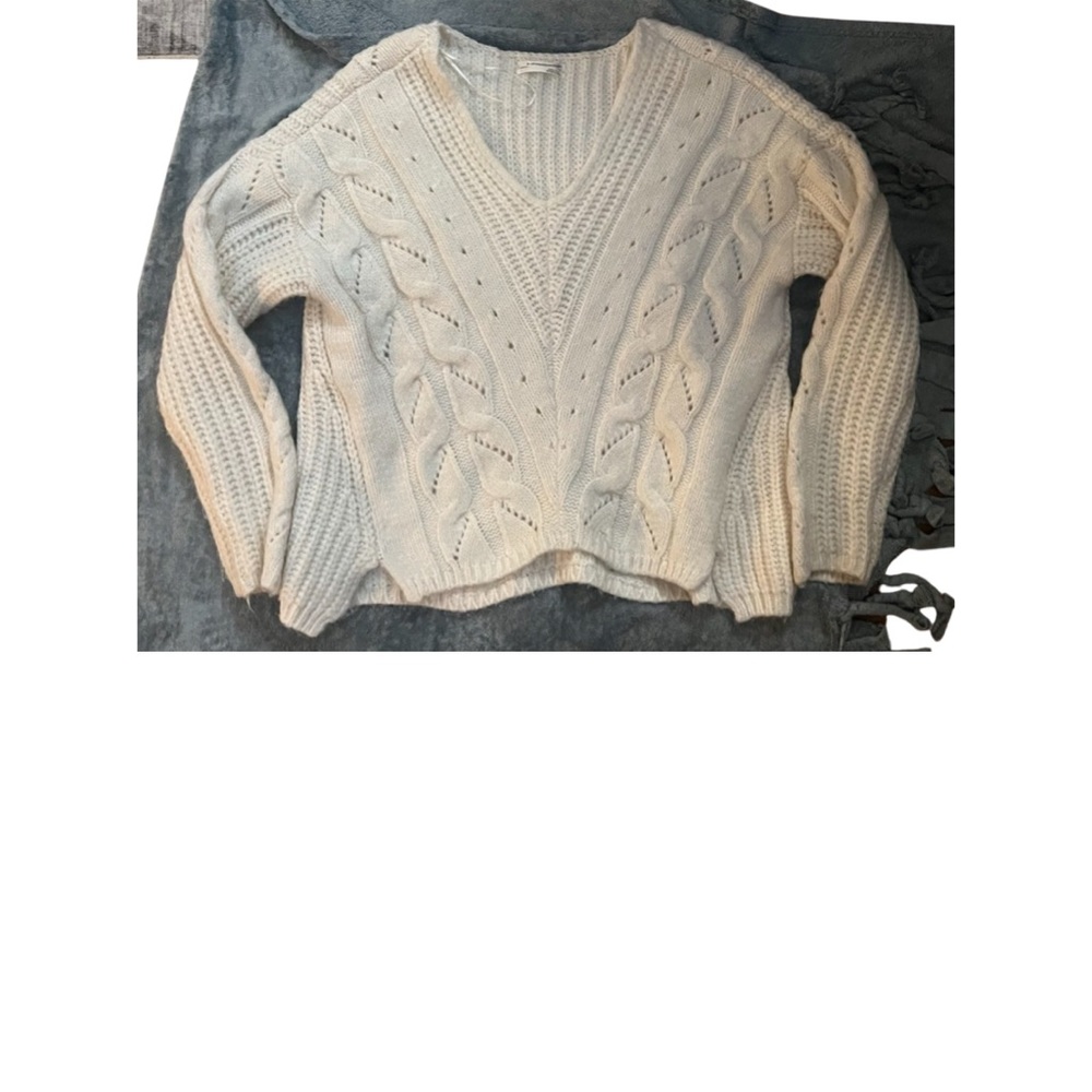 Anthropologie Cream Sweater